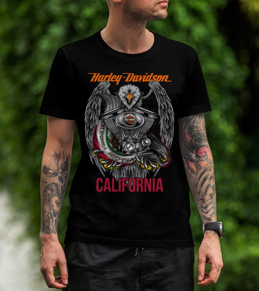 Harley Davidson Eagle California Republic T-Shirt