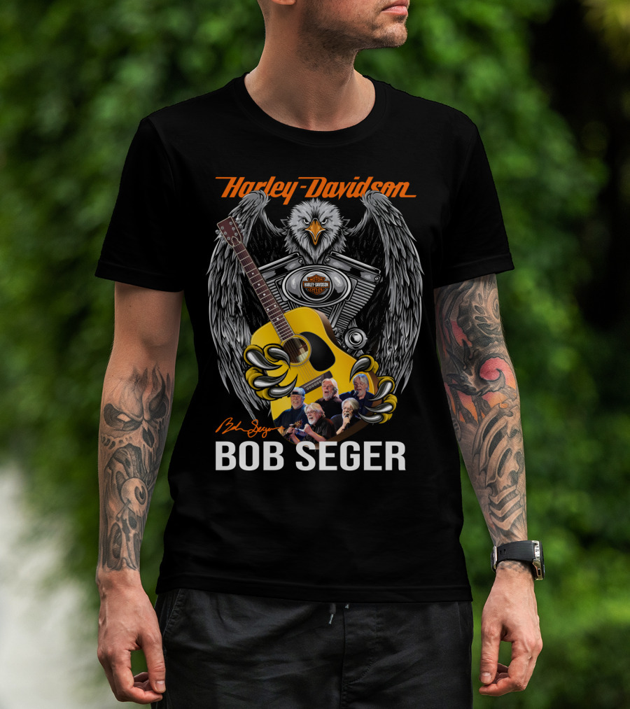 Harley Davidson Eagle Guitar Bob Seger Signature T-Shirt