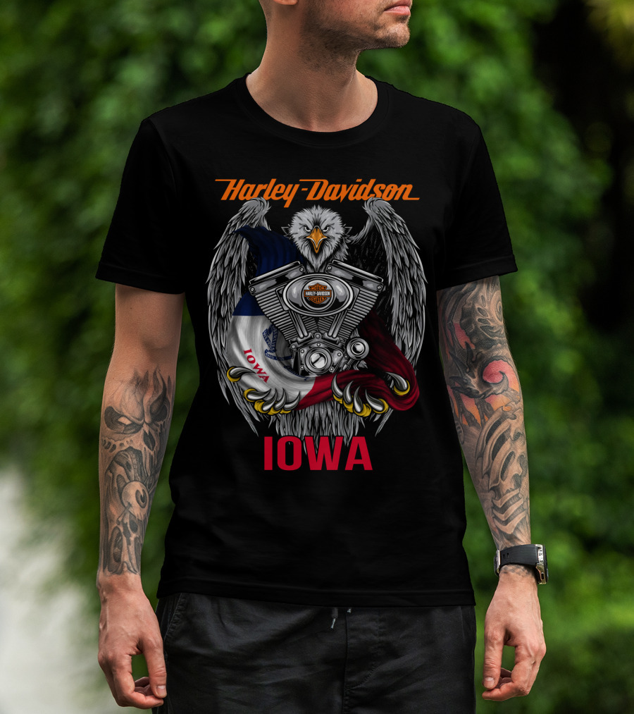 Harley Davidson Iowa Eagle Engine T-Shirt