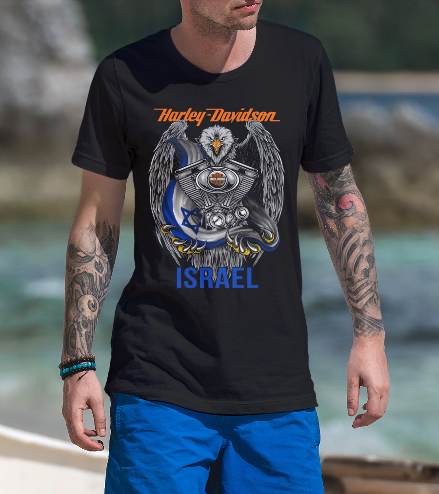Harley Davidson Eagle Engine Israel T-Shirt