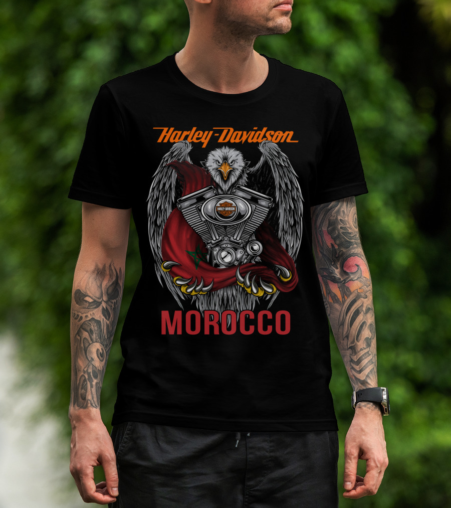 Harley Davidson Morocco Eagle Engine T-Shirt