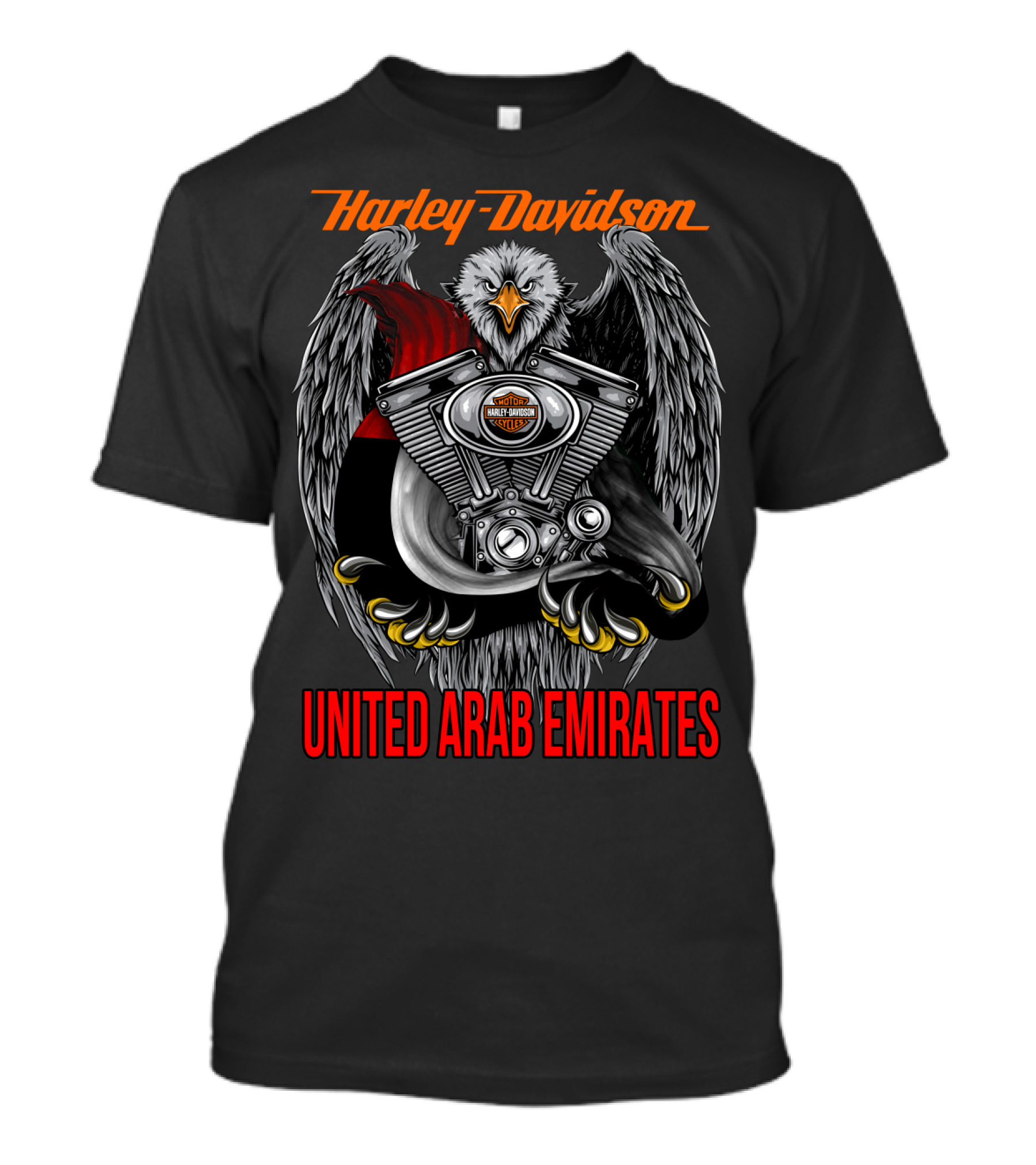 Harley Davidson Eagle Engine United Arab Emirates T-Shirt
