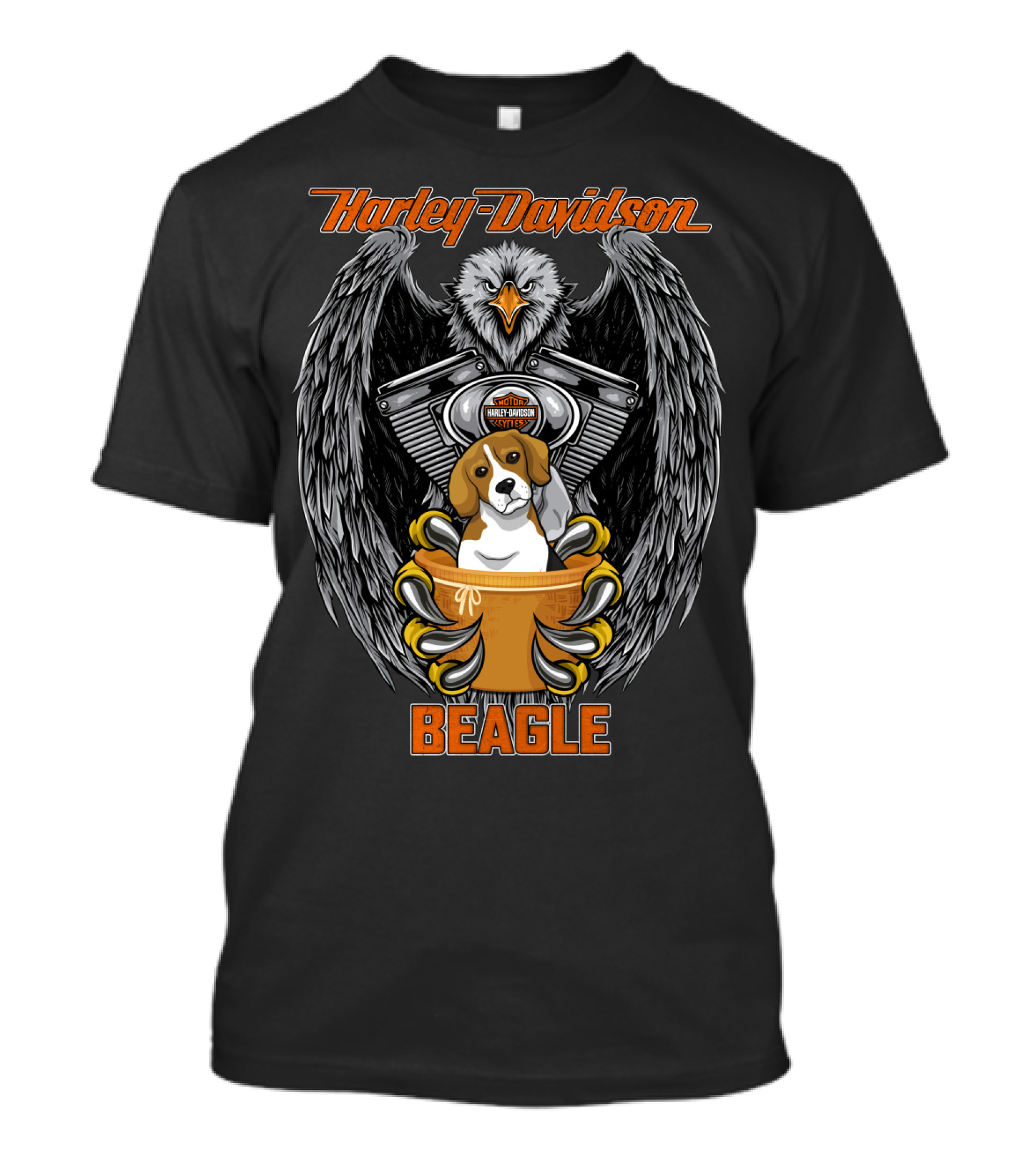 Harley Davidson Beagle Eagle Engine T-Shirt