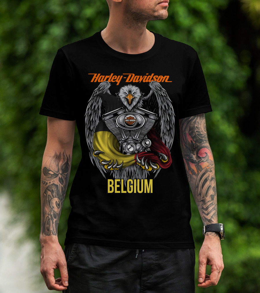 Harley Davidson Eagle Engine Belgium T-Shirt