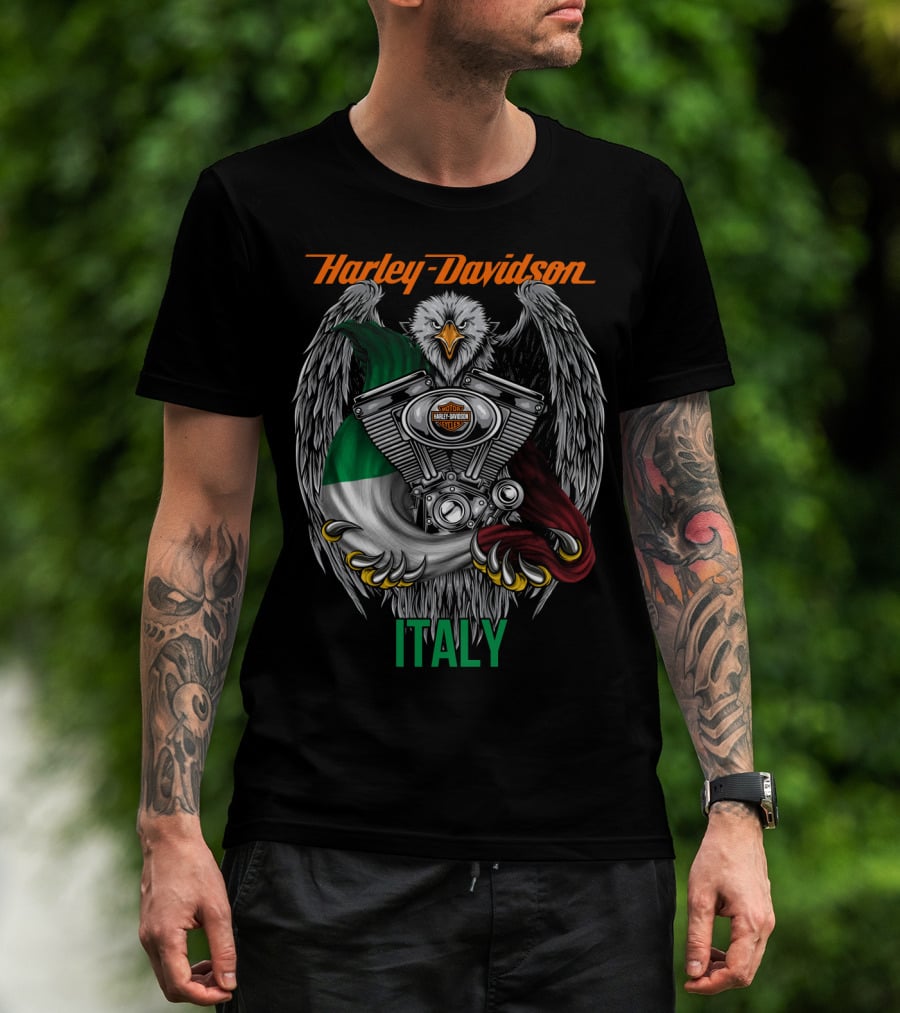 Harley Davidson Italy Eagle Engine T-Shirt