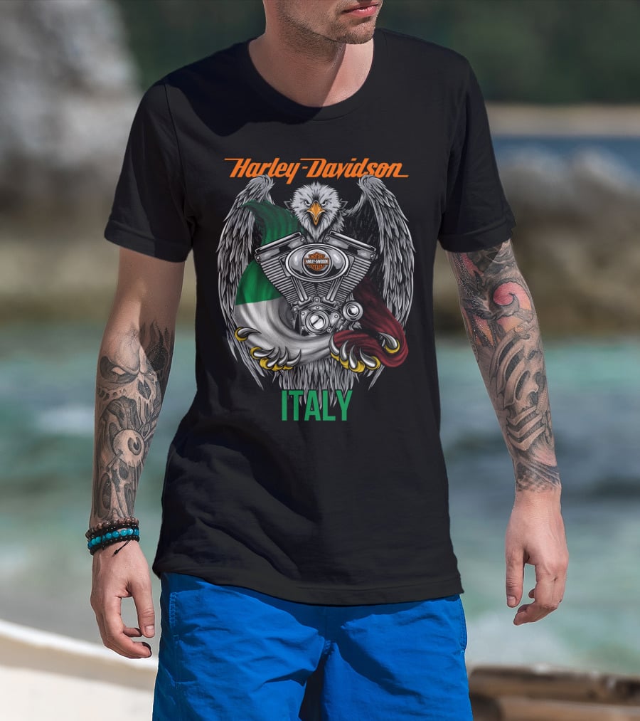 Harley Davidson Italy Eagle Engine T-Shirt