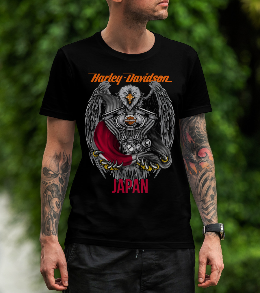 Harley Davidson Eagle Engine Japan T-Shirt