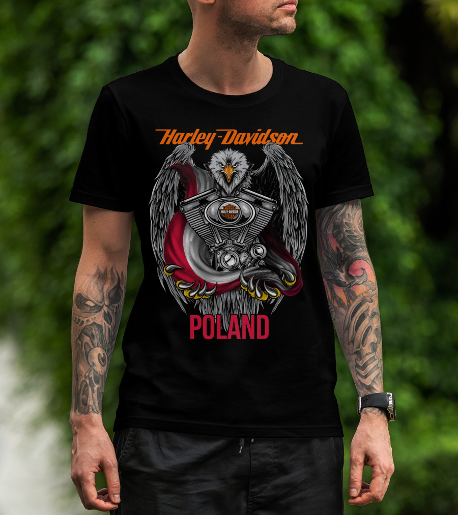 Harley Davidson Poland Eagle Engine T-Shirt