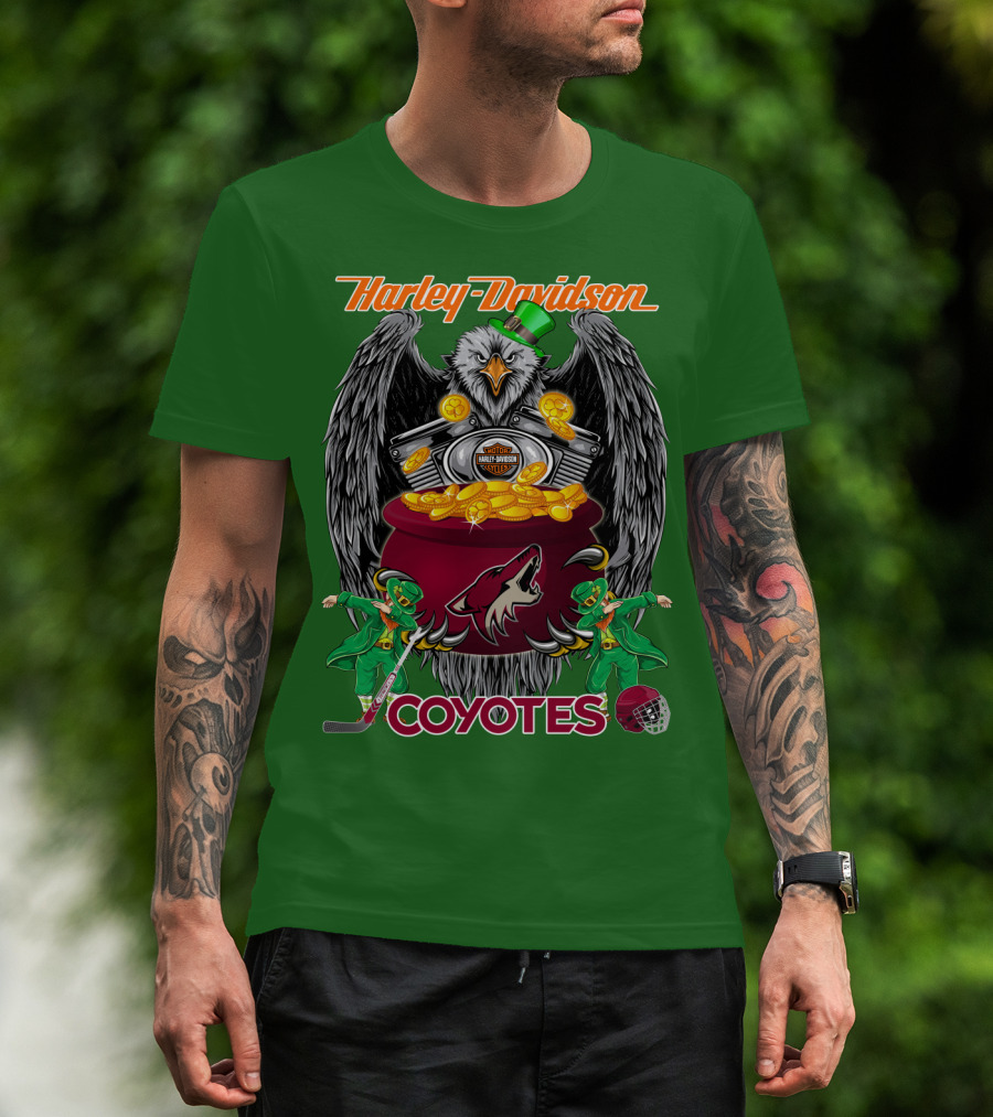 Harley Davidson Coyotes Nhl Arizona St. Patrick's Day T-Shirt