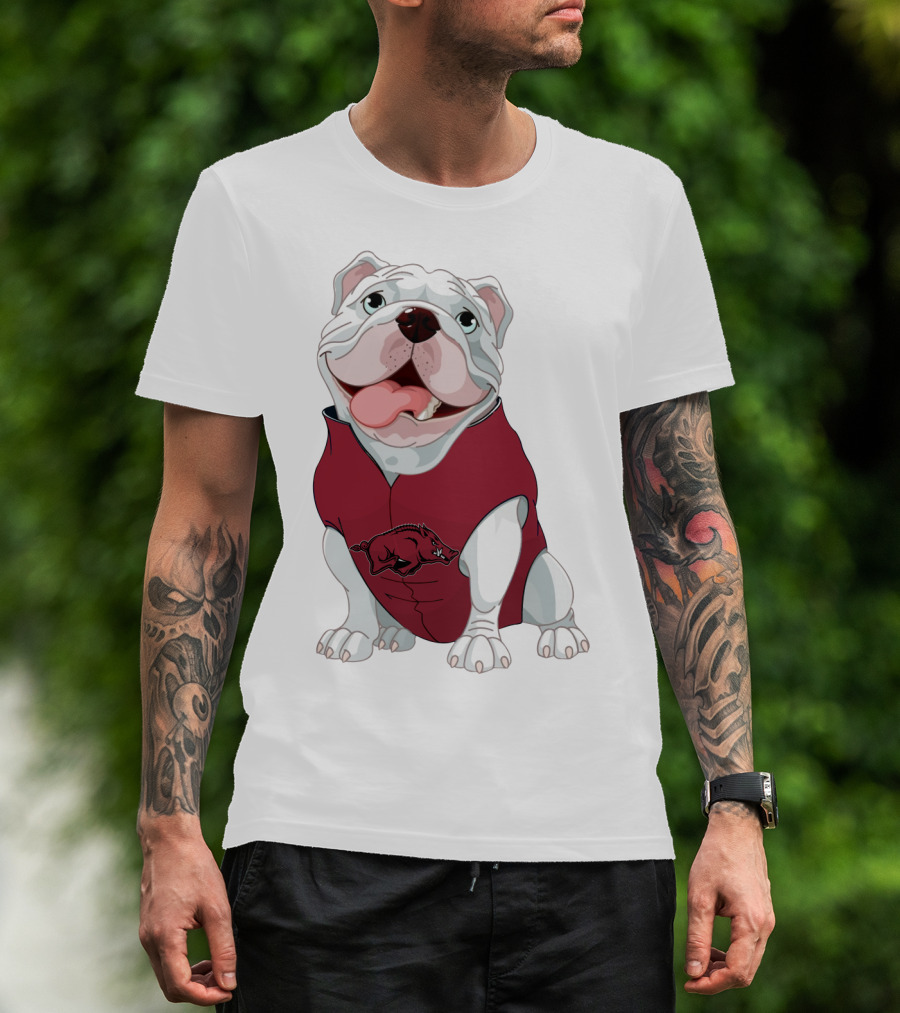 Arkansas Razorbacks Bulldog In Hog T-Shirt