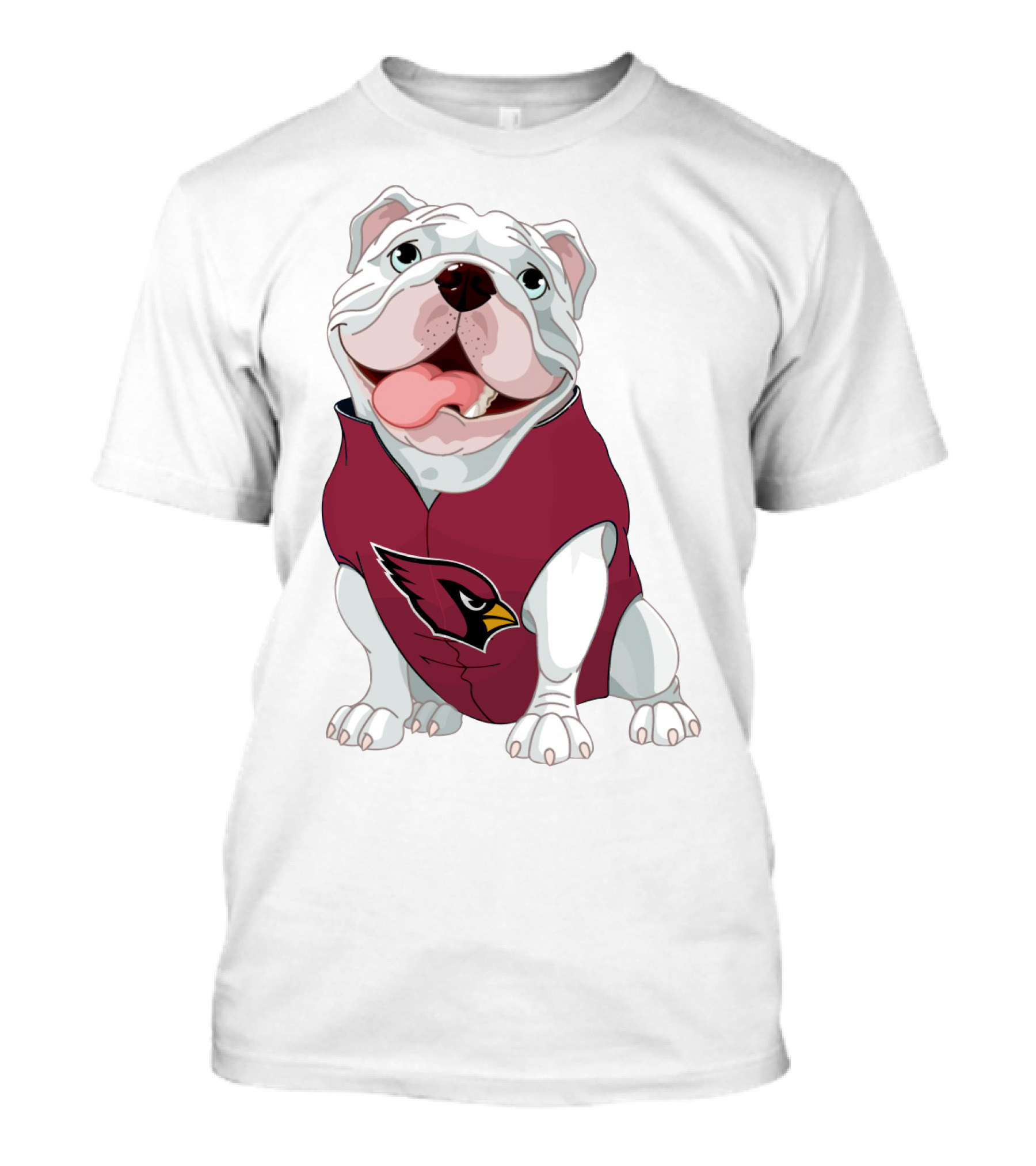 Arizona Cardinals Bulldog In Team Jersey T-Shirt