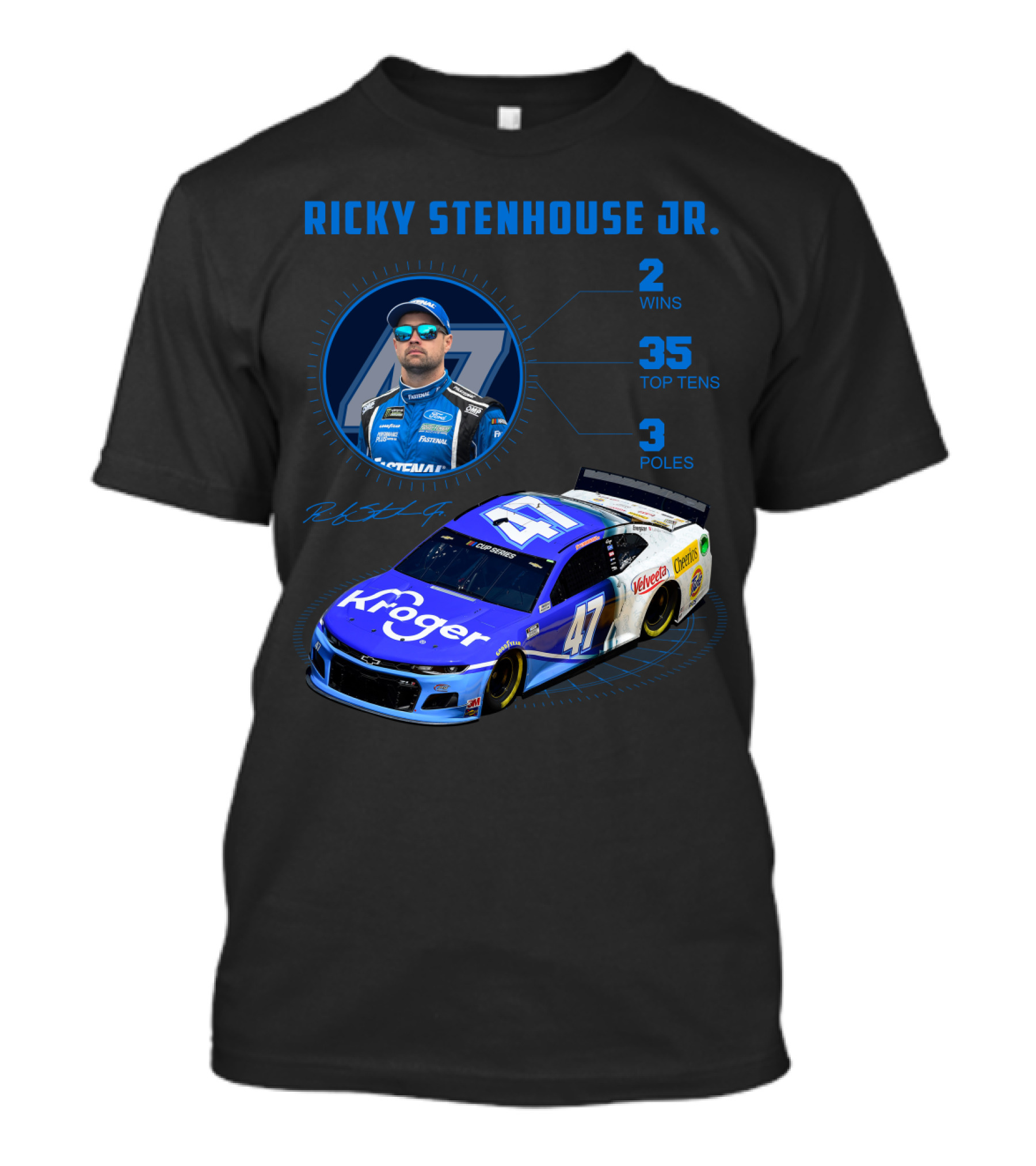Ricky Stenhouse Jr. 47 Kroger 2 Wins 35 Top Tens 3 Poles Nascar T-Shirt
