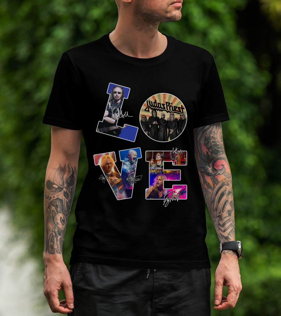 Judas Priest Love Autographed Photos T-Shirt