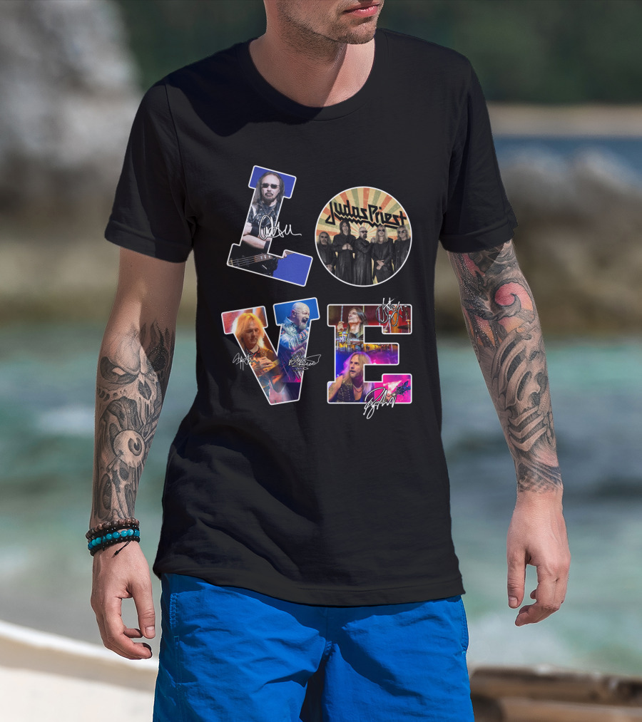 Judas Priest Love Autographed Photos T-Shirt