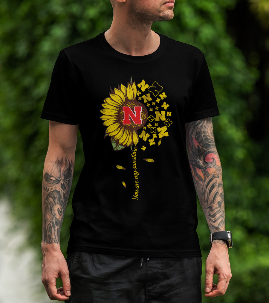 Nebraska Cornhuskers Ncaa Sunflower N Logo You Are My Sunshine T-Shirt