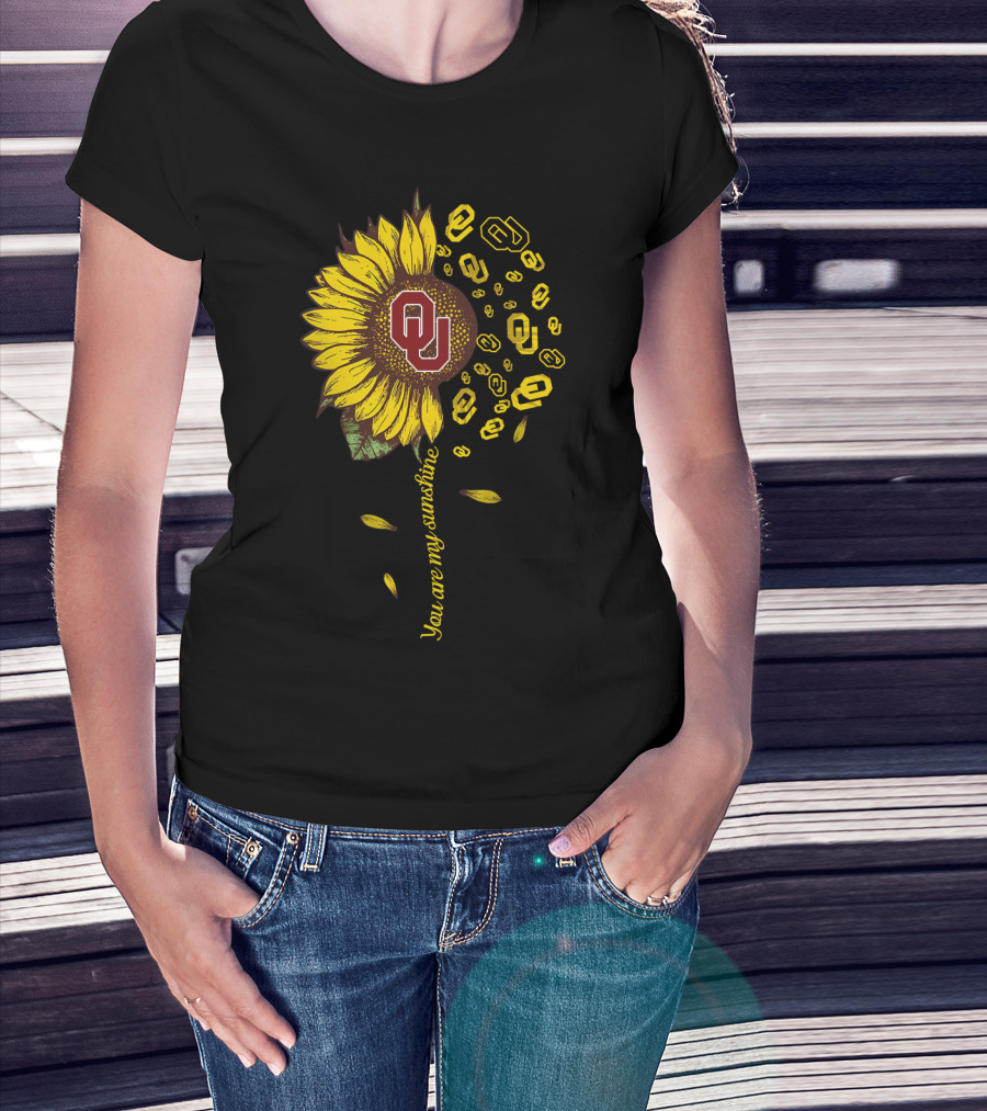 Ou You Are My Sunshine Sunflower Ncaa T-Shirt
