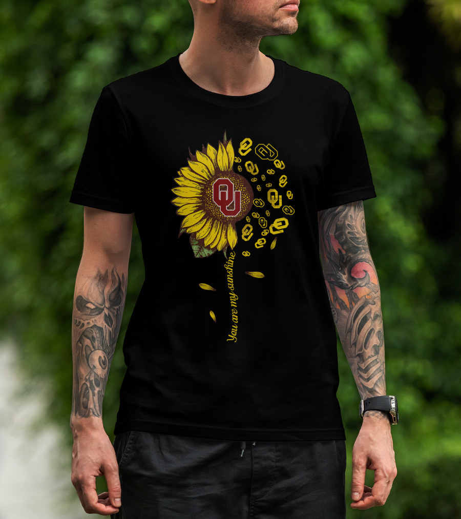 Ou You Are My Sunshine Sunflower Ncaa T-Shirt