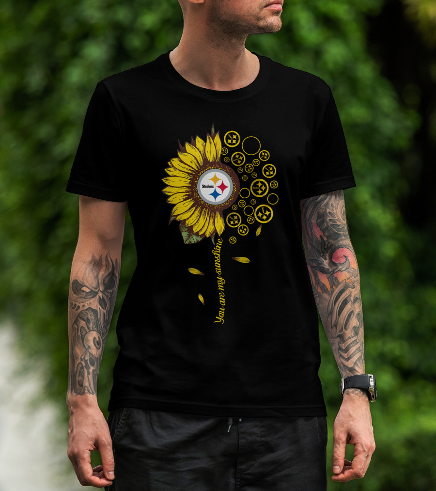 You Are My Sunshine Steelers Sunflower Nfl T-Shirt