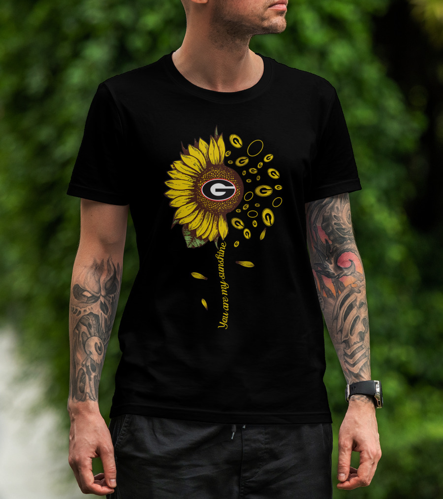 Ncaa Georgia Bulldogs Sunflower You Are My Sunshine T-Shirt