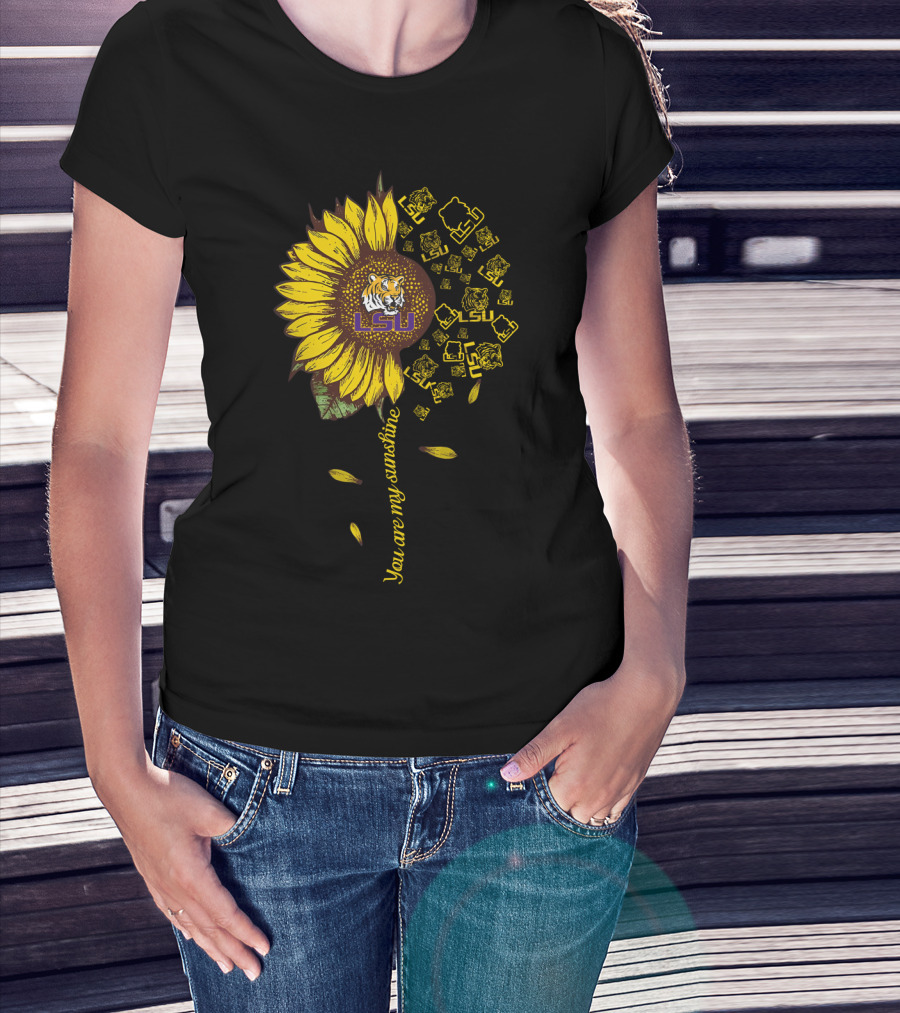 Lsu Tiger Sunflower You Are My Sunshine Ncaa T-Shirt