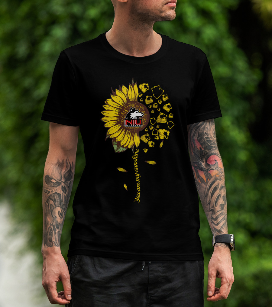 Niu Huskies Sunflower You Are My Sunshine T-Shirt
