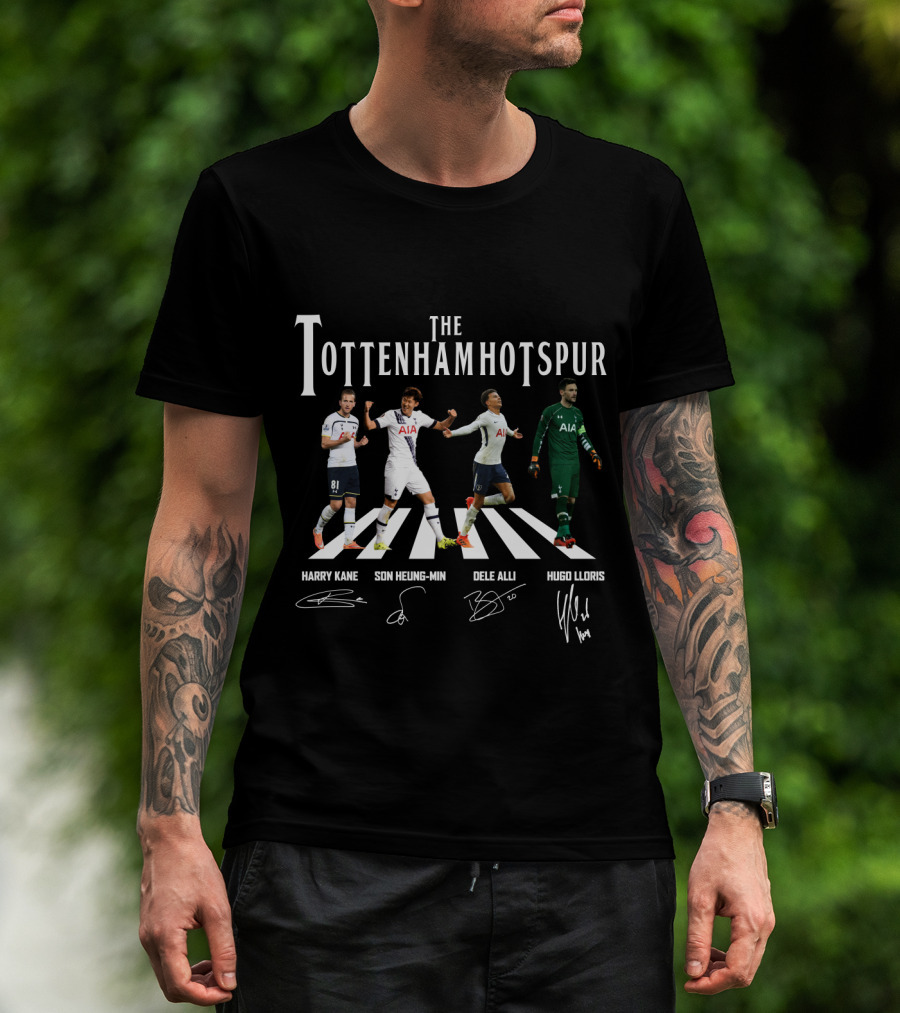 The Tottenham Hotspur Harry Kane Son Heung-Min Dele Alli Hugo Lloris Abbey Road T-Shirt