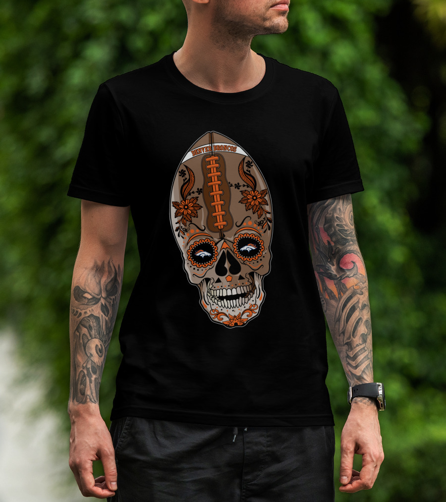 Denver Broncos Sugar Skull 97 01 Db T-Shirt