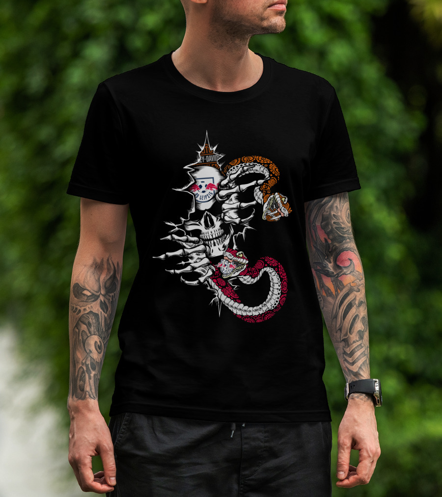 Rb Leipzig Skull Snake Harley Davidson Fusion T-Shirt
