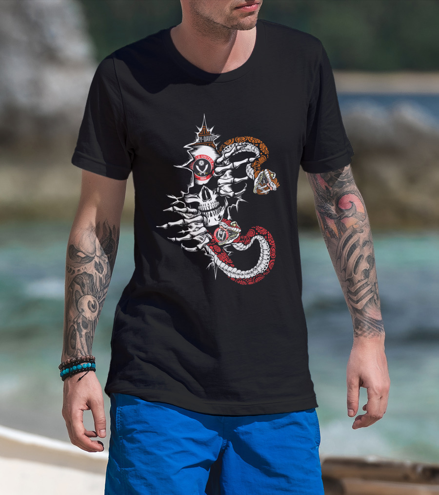 Harley Davidson J&D United Mc 1956 Skull And Serpents T-Shirt