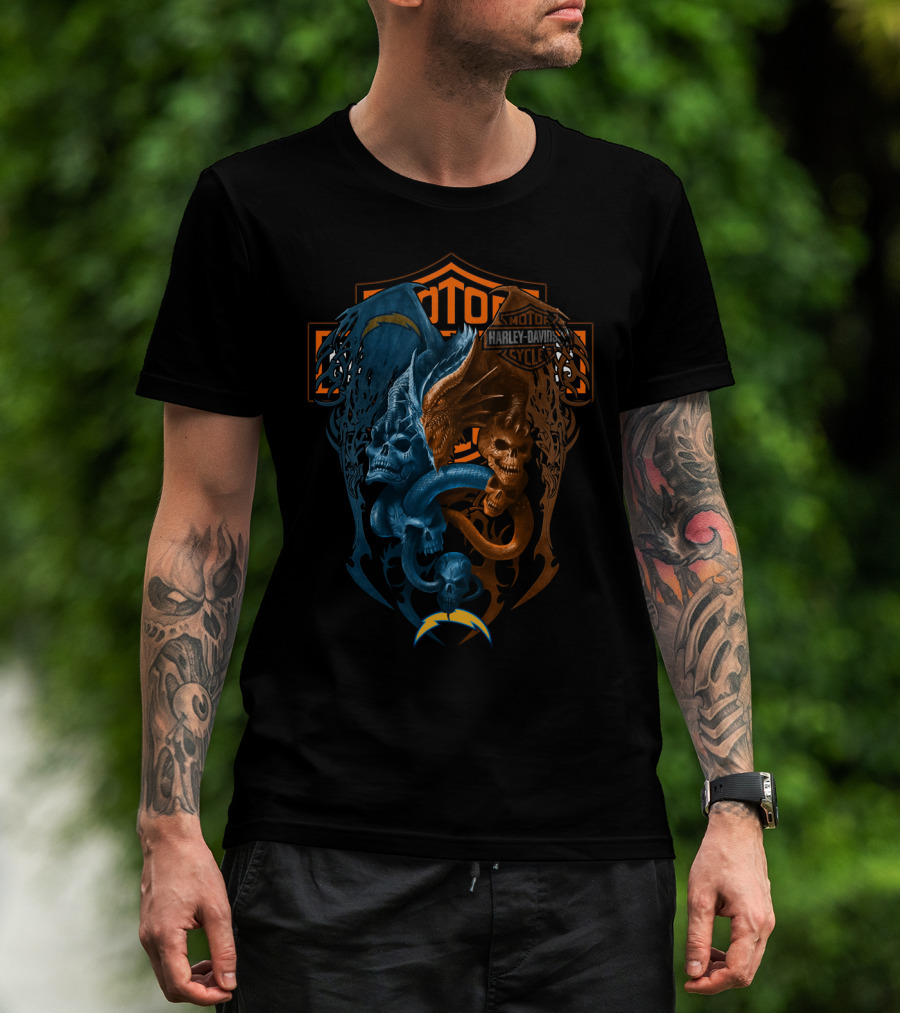 Nfl Lac Harley Davidson Dragons Chargers T-Shirt
