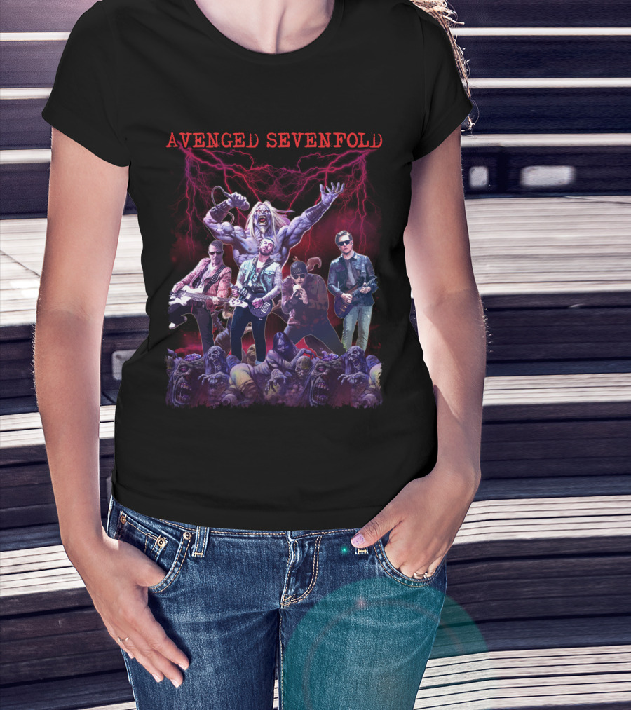 Avenged Sevenfold Thunderous Rock Performance With Zombie Horde T-Shirt