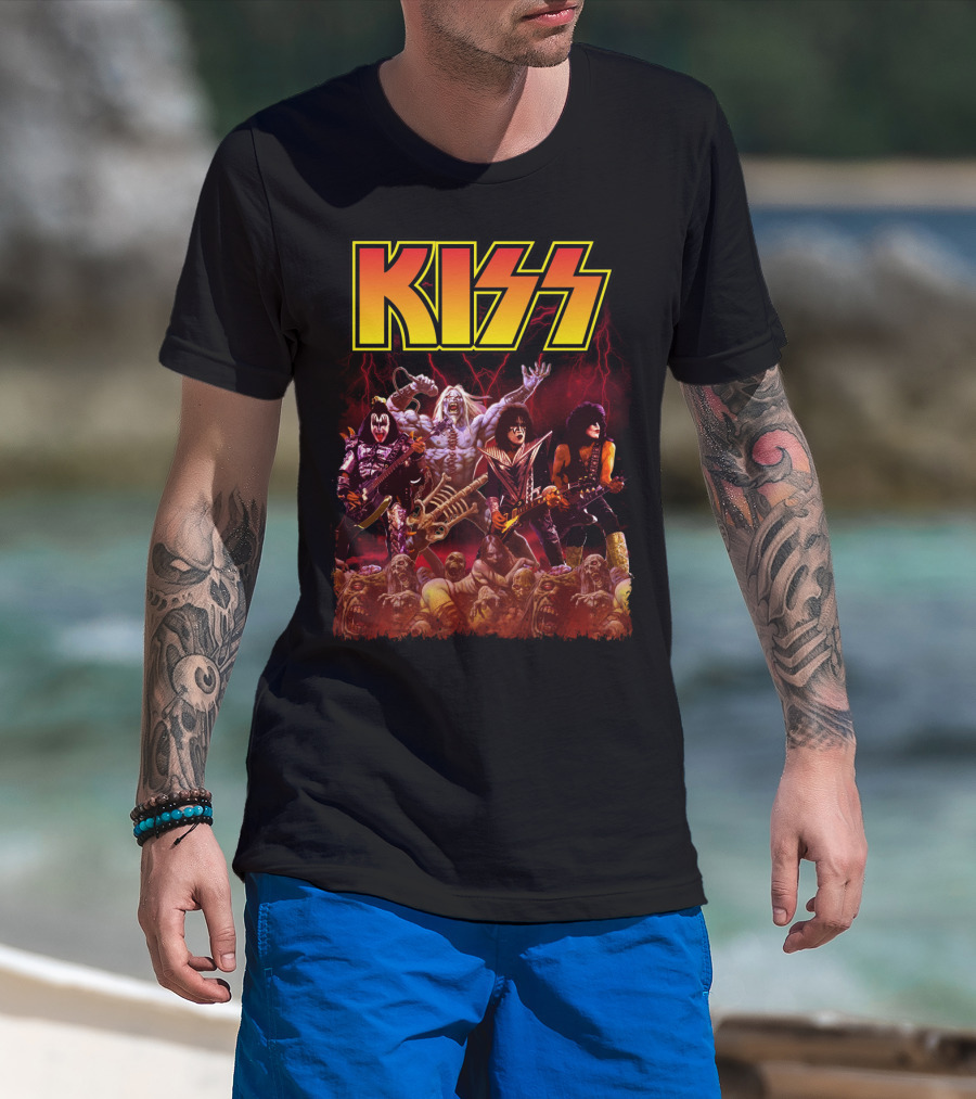 Kiss Band Metal Apocalyptic Monster Rock Warriors T-Shirt
