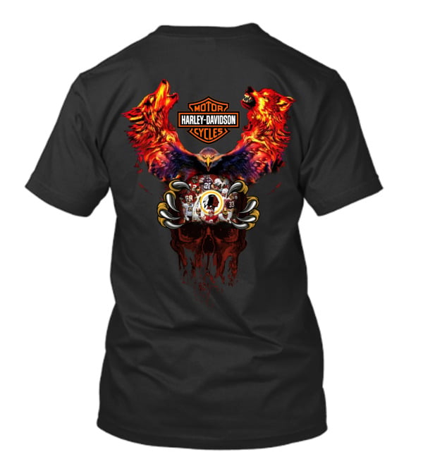 Harley Davidson Motor Cycles 121 Wr Washington Football Wolves T-Shirt