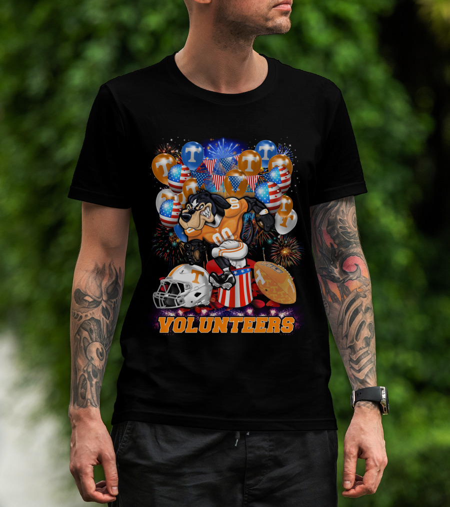 Ncaa Tennessee Volunteers Football Mascot Fireworks Balloons T-Shirt