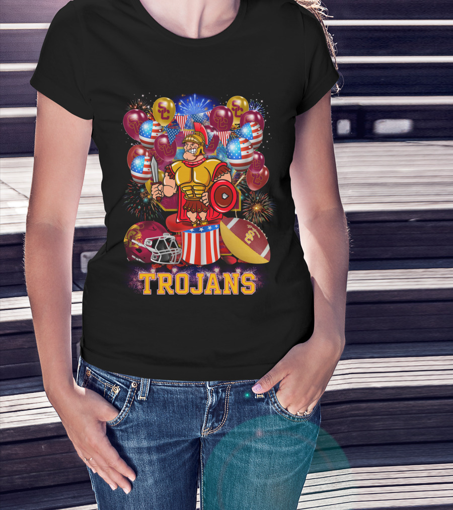 Ncaa2 Usc Trojans Football Fireworks Celebration T-Shirt