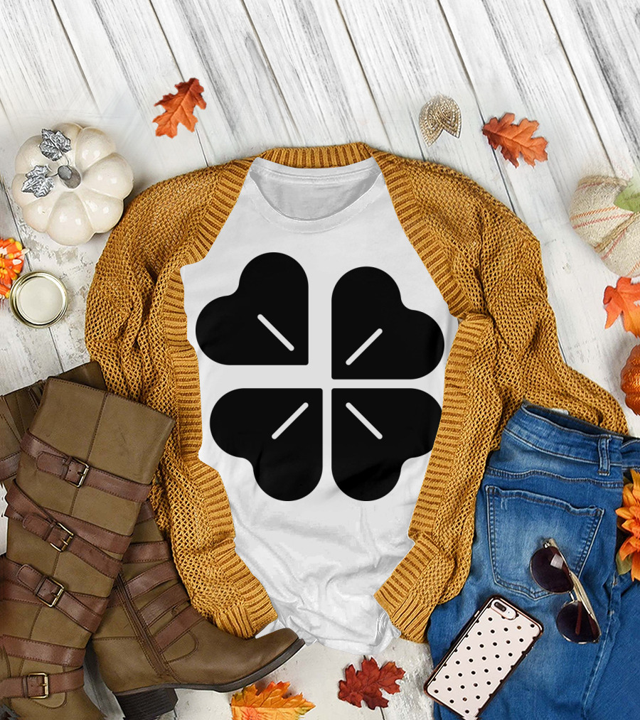 Clover Leaf Symbol Four-Leaf Lucky Charm T-Shirt