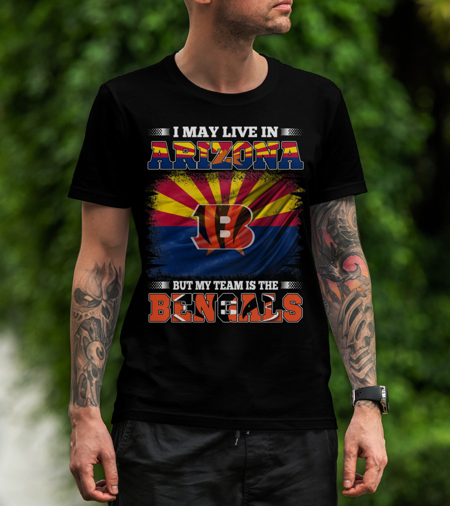 Arizona State Pride With Bengals Team Loyalty Banner T-Shirt