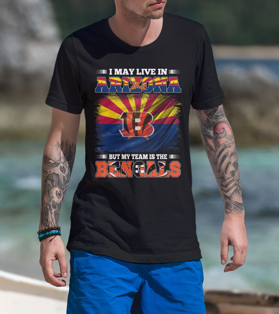 Arizona State Pride With Bengals Team Loyalty Banner T-Shirt