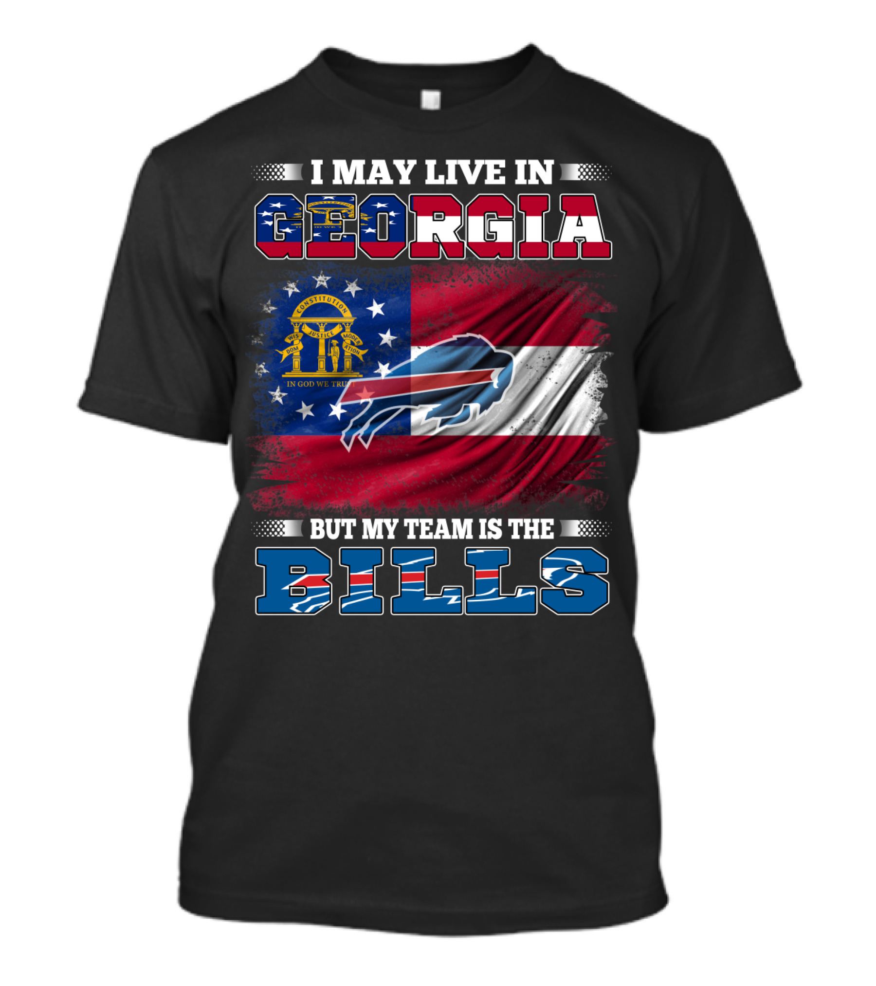 Georgia Resident Proudly Supports The Buffalo Bills Team T-Shirt