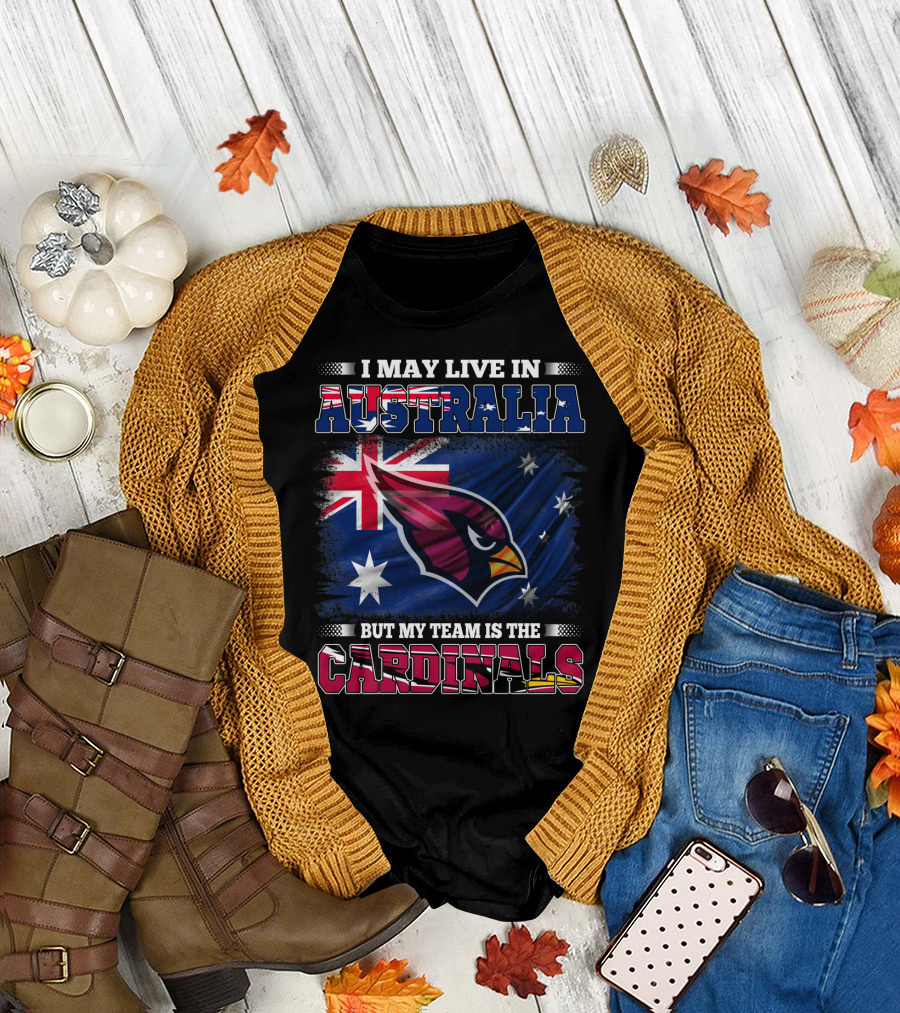 Australia Flag Cardinals Fan Team Loyalty T-Shirt