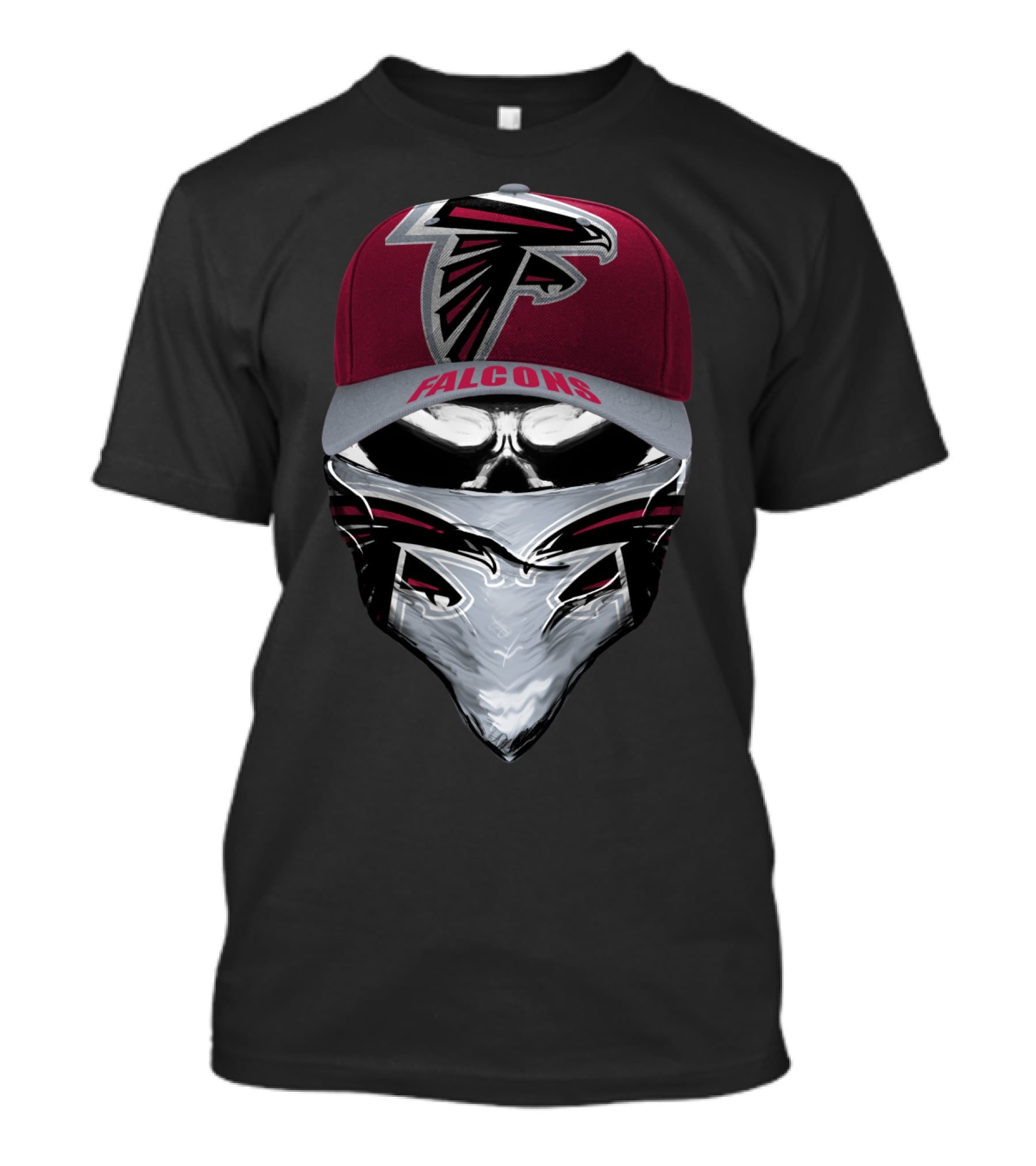 Atlanta Falcons Nfl Logo Masked Hat Reflection T-Shirt