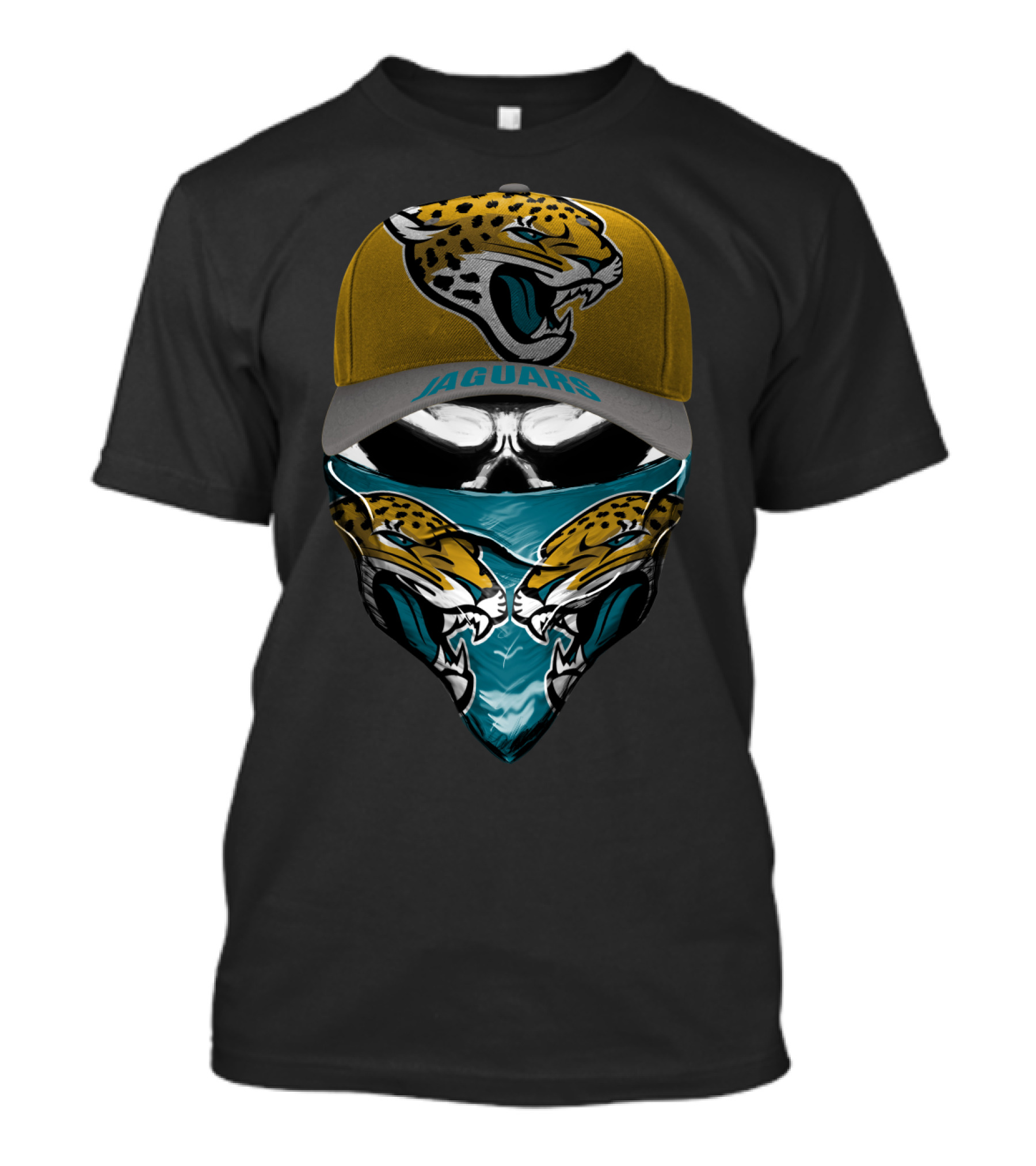 Jacksonville Jaguars Logo Cap And Bandana Combination T-Shirt