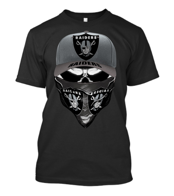 Raiders Logo Cap And Bandana With Pirate Shield Motif T-Shirt