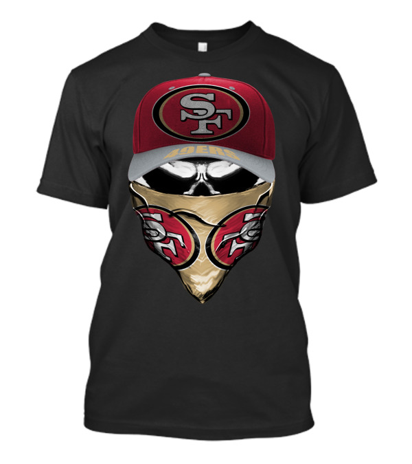 San Francisco 49ers Sf Logo Hat And Mask Combo T-Shirt