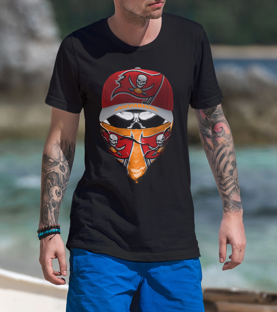 Tampa Bay Buccaneers Buccaneers Football Skull Flag Hat Bandana T-Shirt
