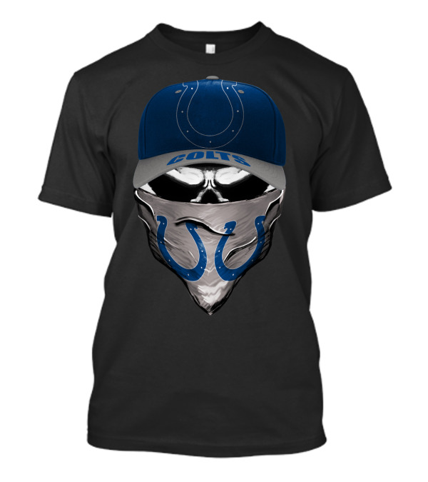 Indianapolis Colts Football Horseshoe Mask Hat T-Shirt