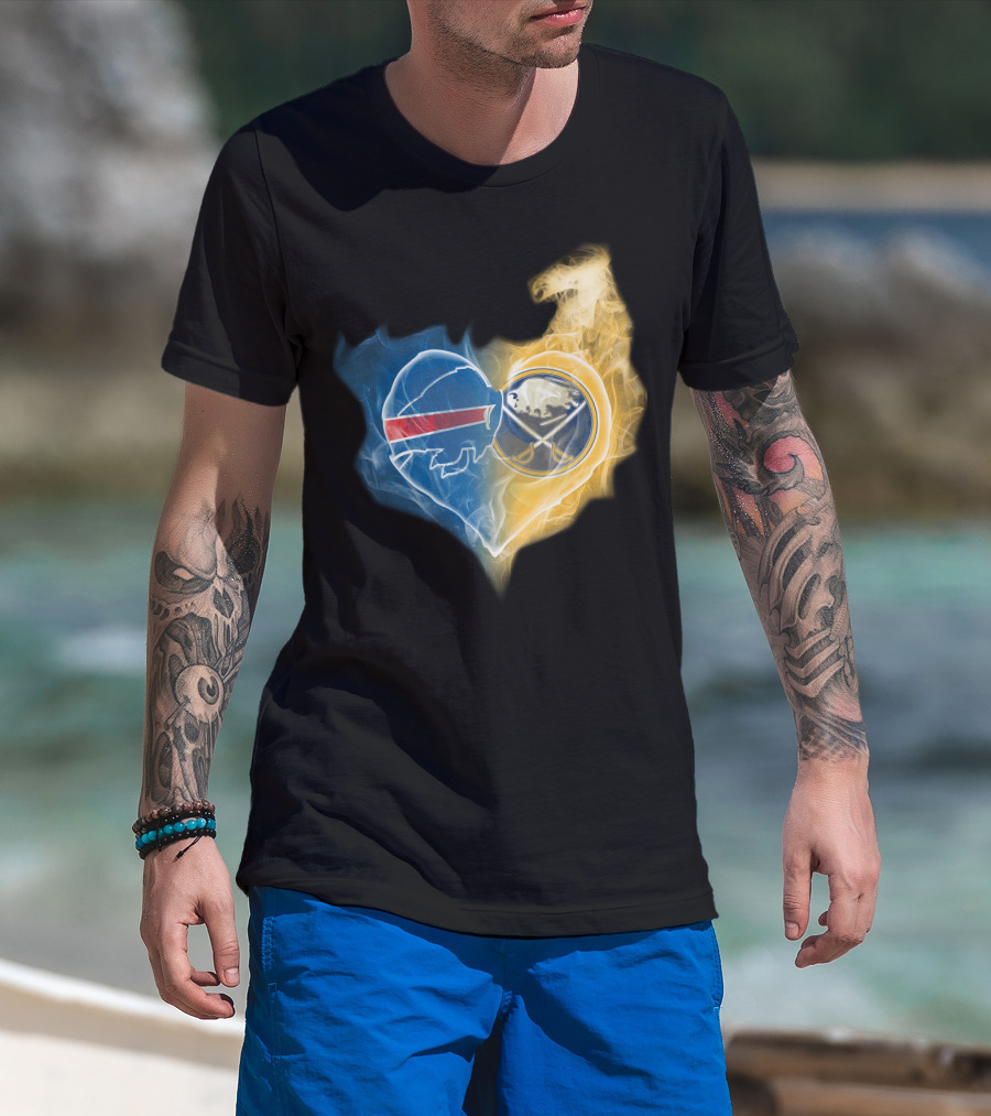 Buffalo Bills Sabres Heart T-Shirt