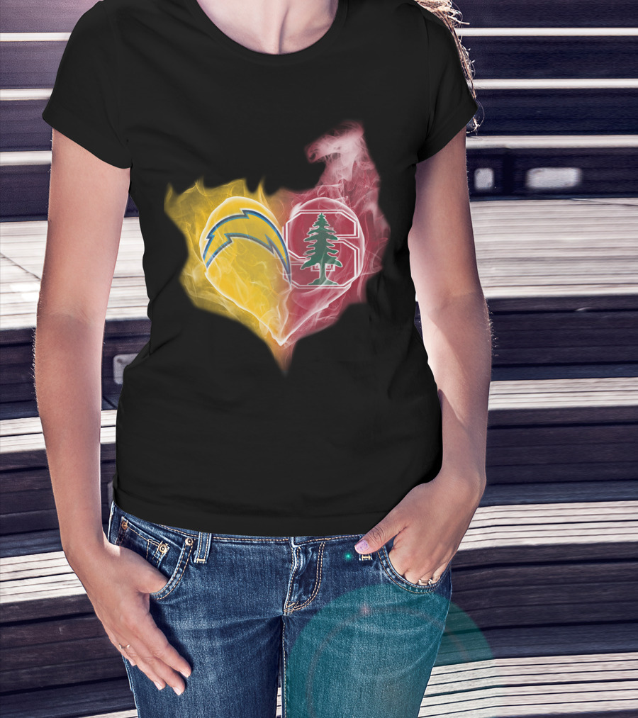 Chargers Heart Stanford Cardinal T-Shirt