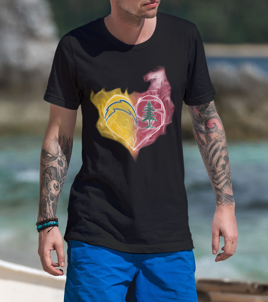 Chargers Heart Stanford Cardinal T-Shirt