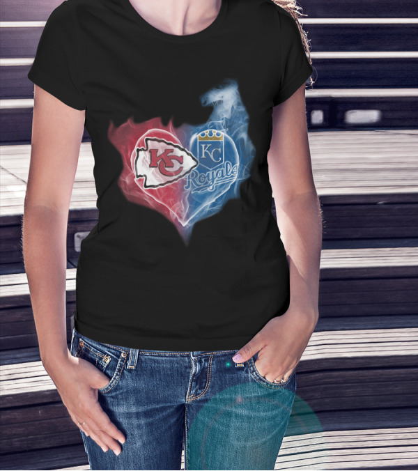 Kansas City Chiefs Royals Heart T-Shirt